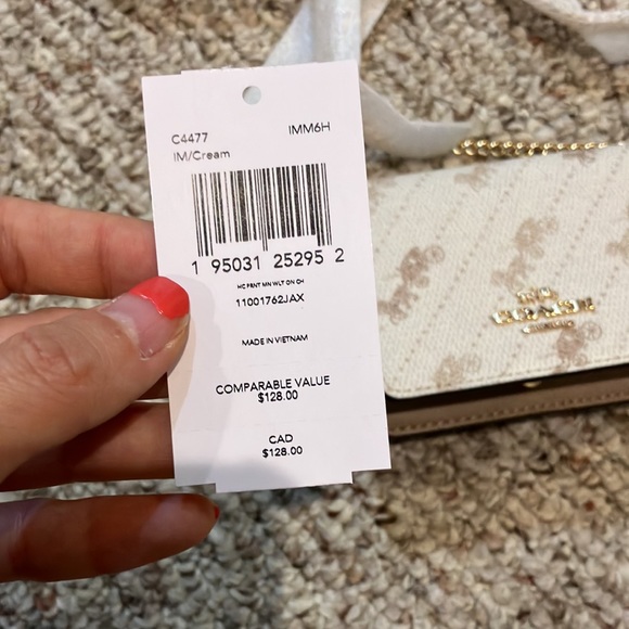 Coach Mini Wallet With Horse And Carriage Dot Print C4477 cream - Picture 13 of 13